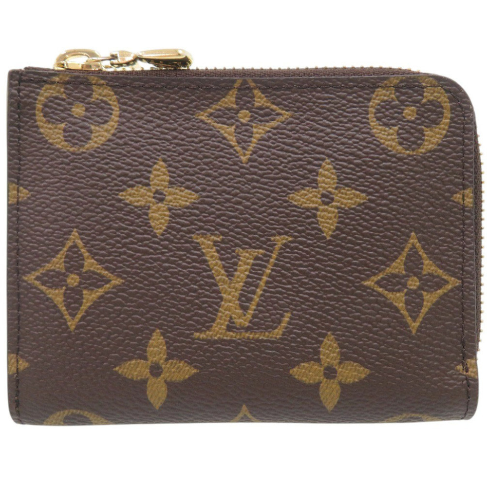 Louis Vuitton Portefeuille Noir Compact Monogram L-shaped Zipper M83476 IC Ar...